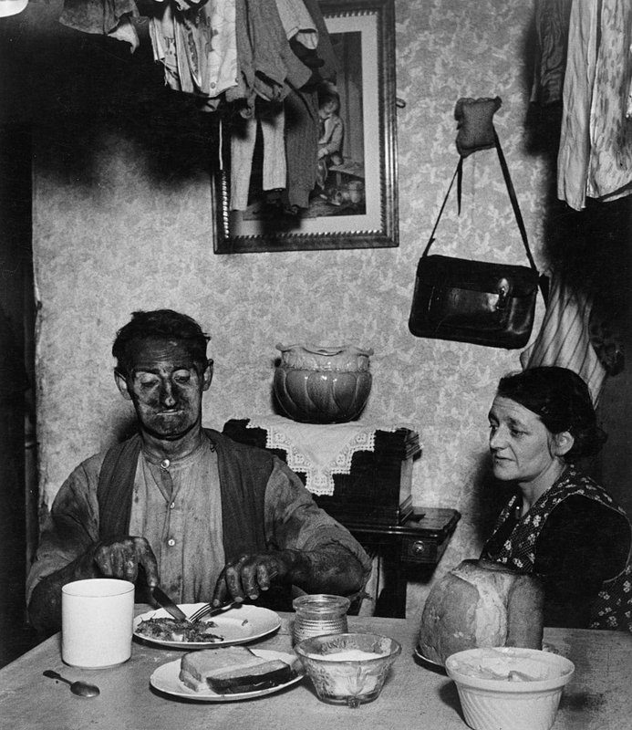 Miner at His Evening Meal, 1937. by Bill Brandt
