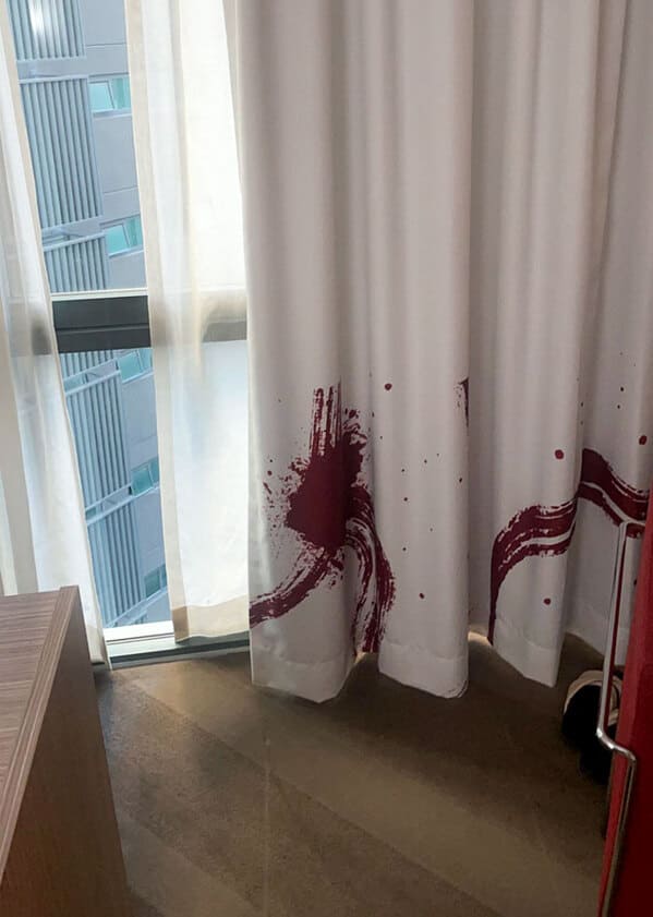 “The Curtains In My Hotel Room Looks Like They’re Blood-Stained”