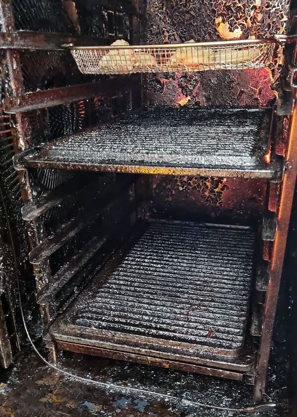 “The State Of This Oven During My First Shift Last Night At A Famous Hotel”