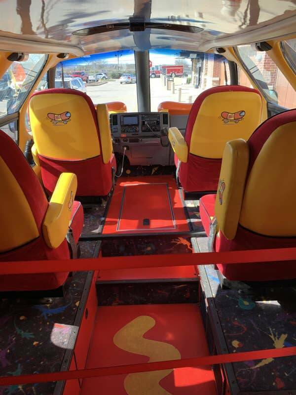 This, in all its glory, is what the inside of the Wienermobile looks like: