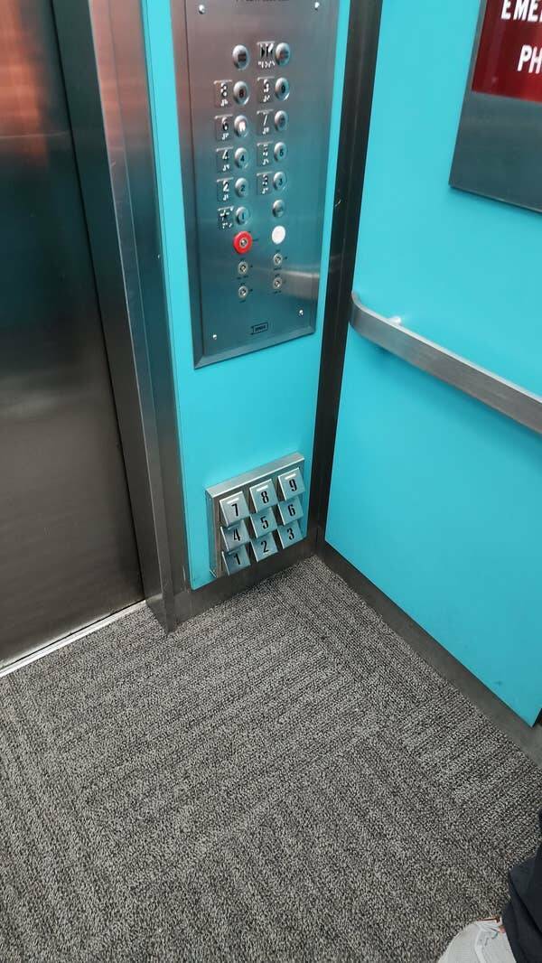 Some elevators have buttons you can press with your FEET: