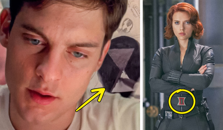In the 2002 Spider-Man, the character played by Tobey Maguire explores ideas for what his costume will look like and what symbol he will use. One of the options that Peter Parker rejected was the Black Widow’s emblem, another Marvel Comics character: the red hourglass, slightly modified in the movies but still recognizable.By the way, fans have a theory as to why Spider-Man’s costume is red. The superhero chose this color because it is associated with his favorite girl, Mary Jane, who has red hair.
