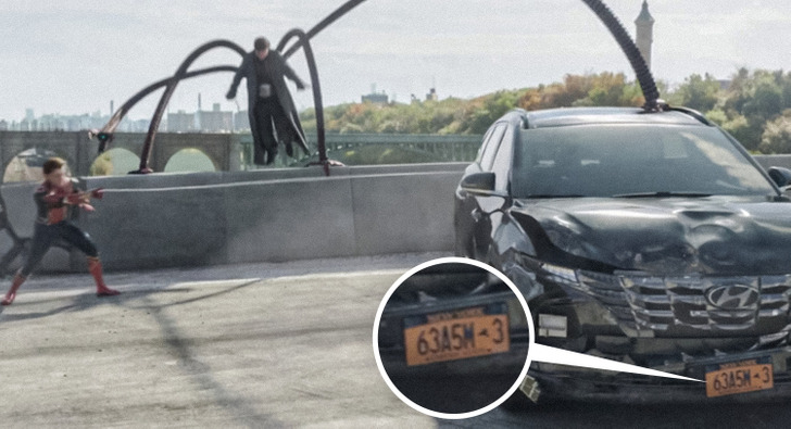 According to Marvel fans, there are lots of Easter eggs in license plates in Marvel movies. For example, this license plate is a reference to “The Amazing Spider-Man (1963) #3” in which Doctor Octopus makes his first appearance.