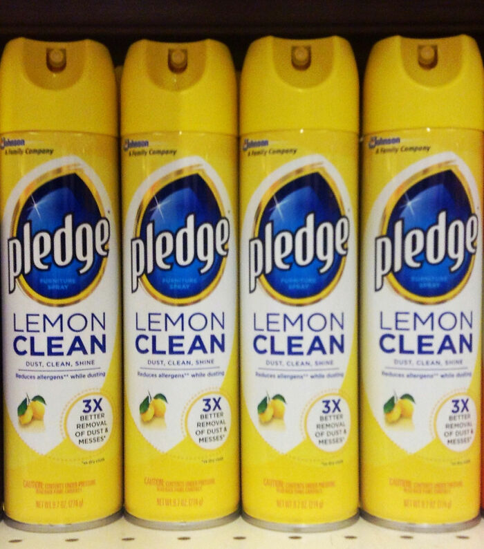 There is more actual lemon juice in lemon-scented Pledge spray than there is in Country Time Lemonade.