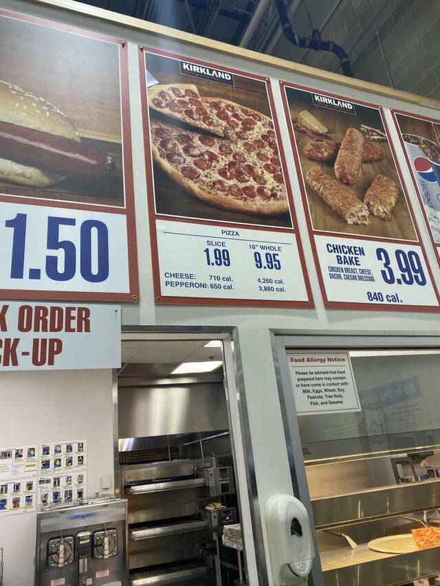 "Costco’s pepperoni pizza has fewer calories than the plain cheese"