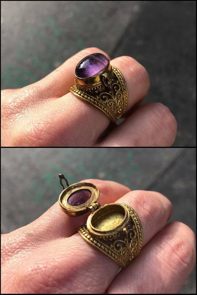 "A ring with a secret stash"