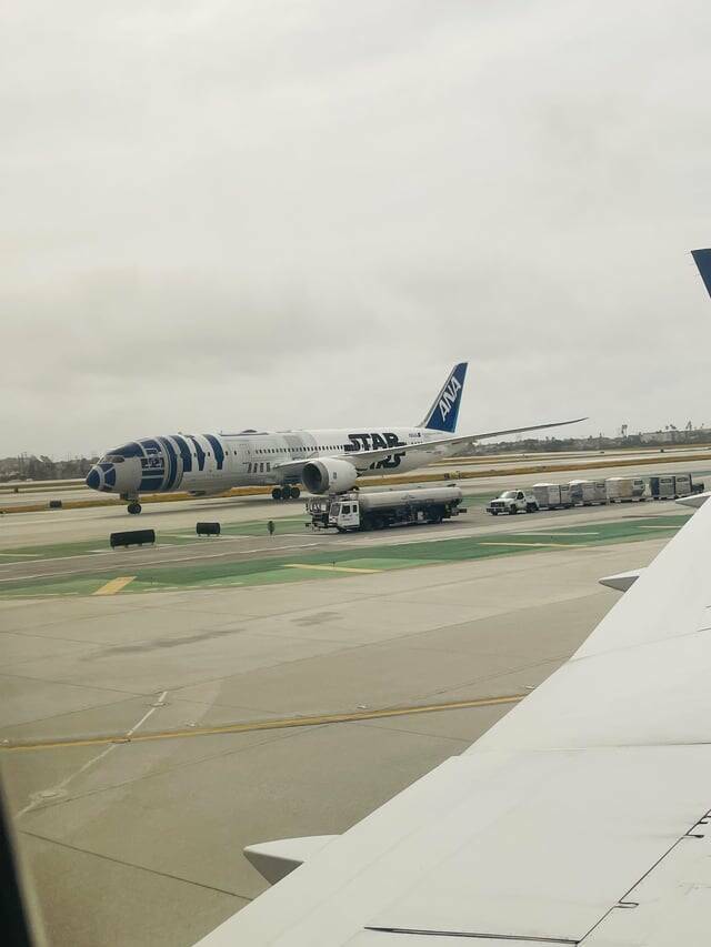 "R2-D2 plane spotted at LAX"