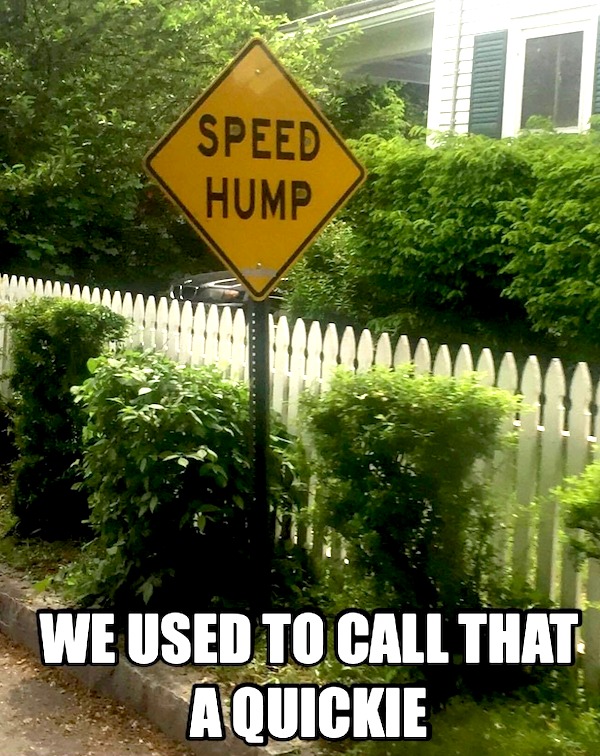 spicy memes - mystic seaport museum - Speed Hump We Used To Call That A Quickie
