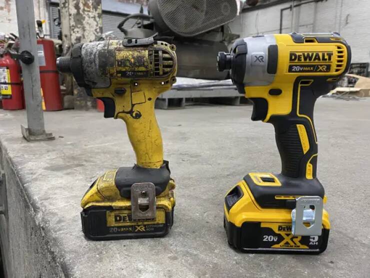 A 10-year-old drill vs. a brand new one: