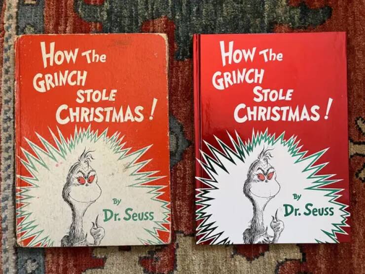 A very old copy of this classic tale vs. a totally new copy: