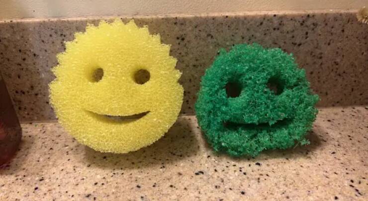 And a new sponge vs. a sponge that has seen things... terrible things: