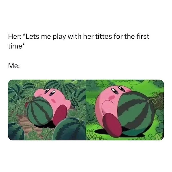 spicy memes - grass - Her Lets me play with her tittes for the first time Me