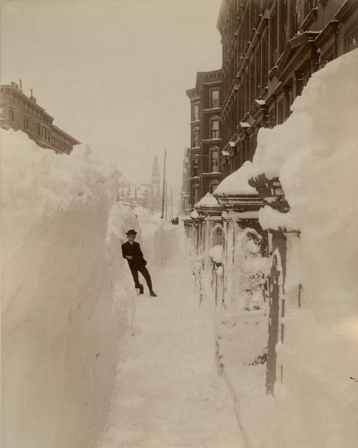 pics from history - new york blizzard 1888 - 800