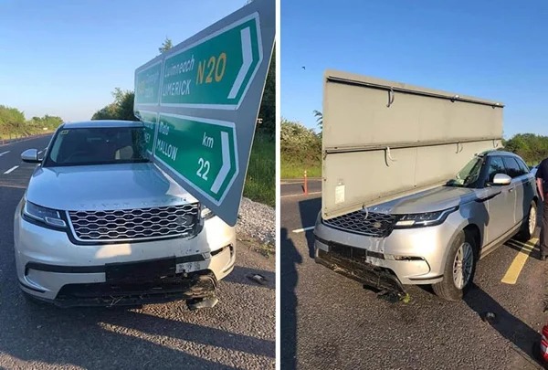 funny and wtf fails - road sign in range rover - mech Limerick N20 E Allow 22