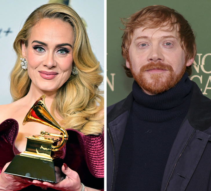 Rupert Grint and Adele — 34 years