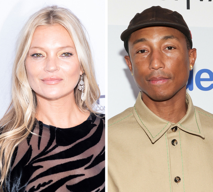 Kate Moss and Pharrell Williams — 49 years