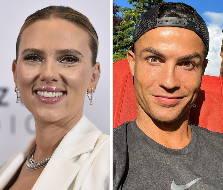 Scarlett Johansson and Cristiano Ronaldo — 38 years