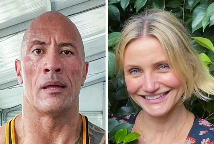 Dwayne Johnson and Cameron Diaz — 50 years