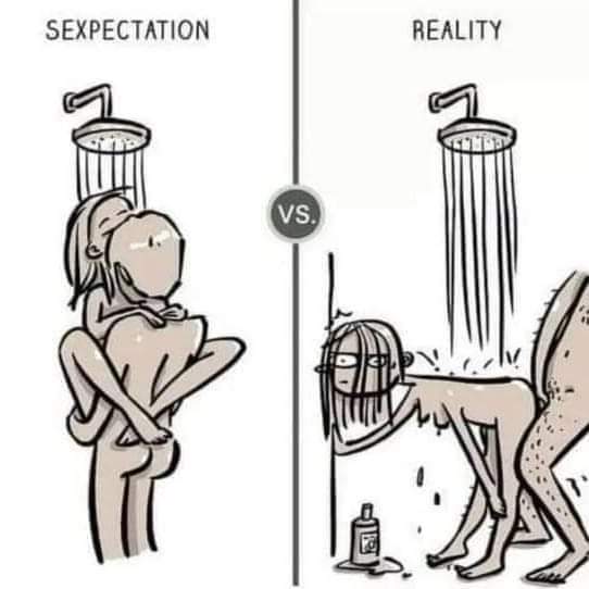 cartoon - Sexpectation Vs. 39 Reality