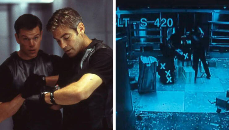 Ocean’s Eleven.

Although this movie was a box office hit at the time, it still has some holes in the script. One is connected to the garbage bags that were placed in the safe to get the money out. What no one knows is how those bags got there since the crew didn’t have them when entering the place.