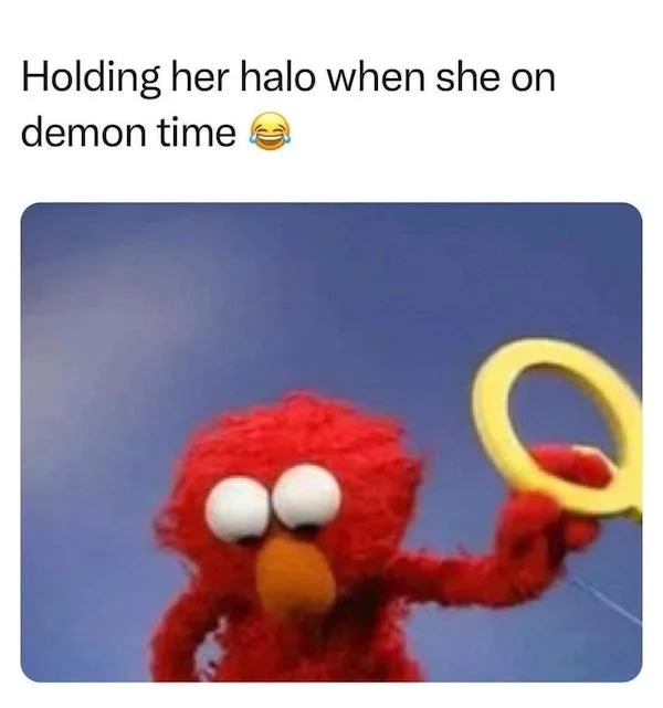 spicy sex memes - stuffed toy - Holding her halo when she on demon time Q