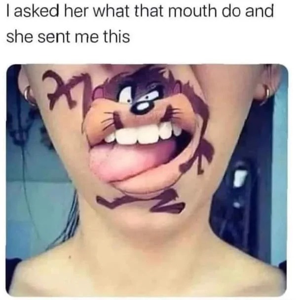 spicy sex memes - makeup draw so cute - I asked her what that mouth do and she sent me this PX7