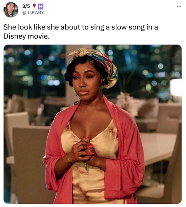funny tweets and memes - photo caption - 35 H She look she about to sing a slow song in a Disney movie. 100 ...