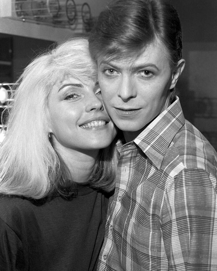 historical photos - david bowie and debbie harry