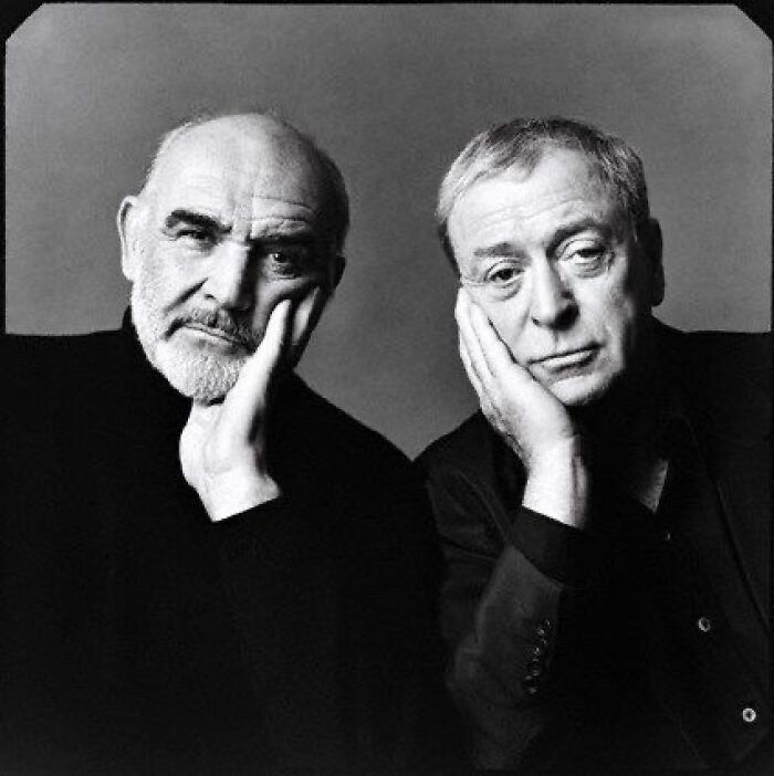 historical photos - sean connery and michael caine - O