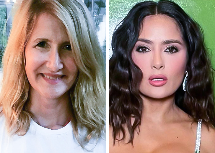 Laura Dern and Salma Hayek — 56 years old