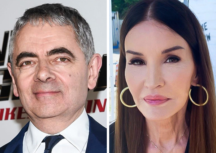 Rowan Atkinson and Janice Dickinson — 68 years old