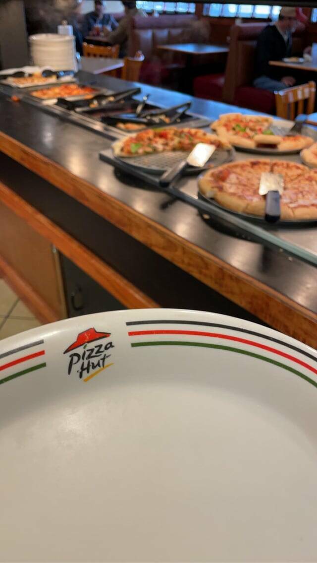 "Found a Pizza Hut that still does the buffet and indoor seating"