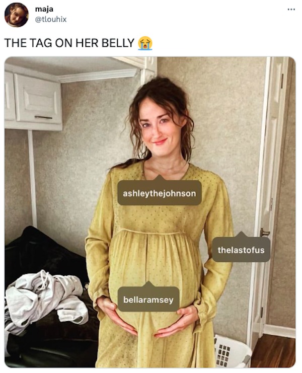 funniest tweets of the week - Ashley Johnson - maja The Tag On Her Belly ashleythejohnson bellaramsey thelastofus 1000 Sere Judo