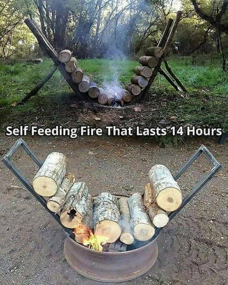 Fire pit - Self Feeding Fire That Lasts 14 Hours