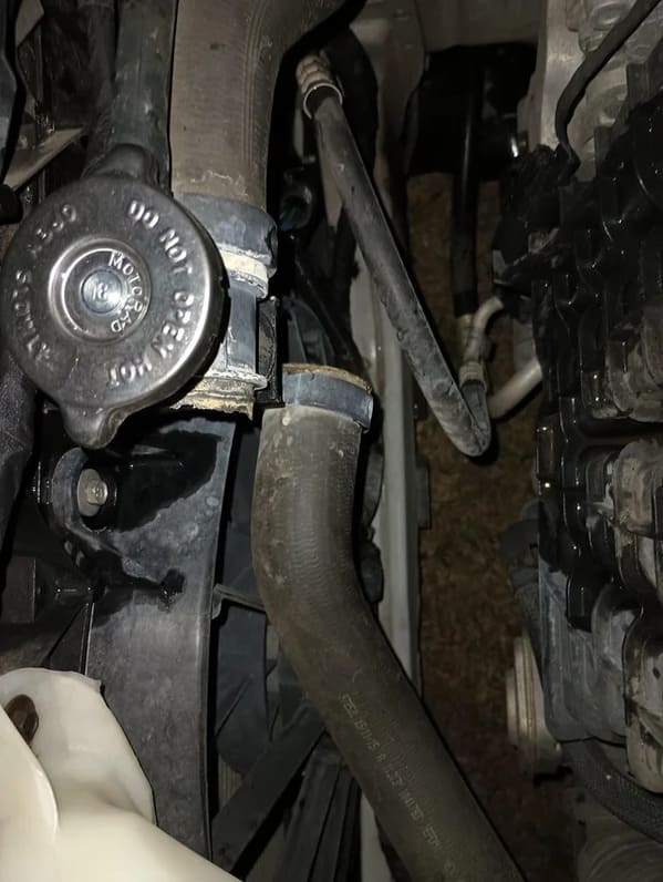 “Busted radiator hose 22 miles from home. My road side assistance covers 20 miles of towing.”