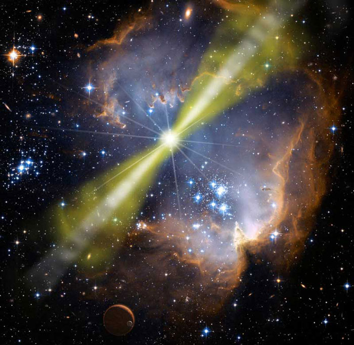 A gamma ray burst could wipe out all life on earth instantly with no warning.