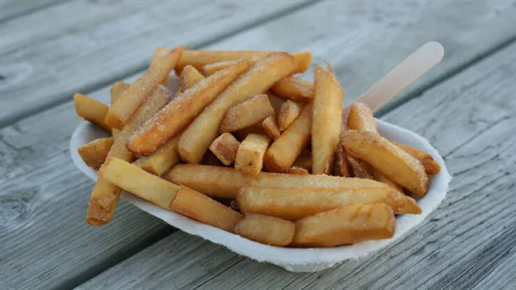 French fries are not from France, they likely were created in Belgium.