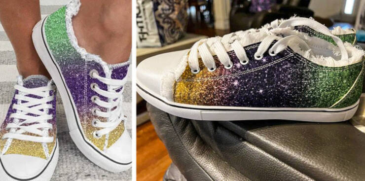 “I ordered them because I thought they had glitter, not painted on sparkles.”