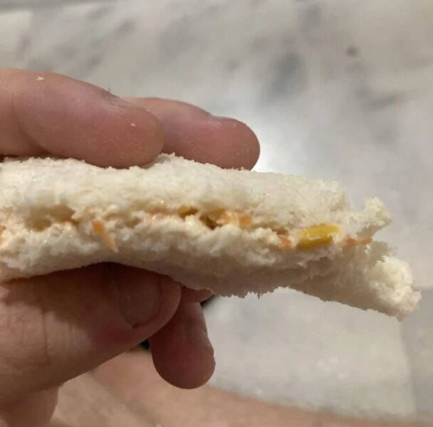 "This sandwich has so little crab that you can’t even taste it."