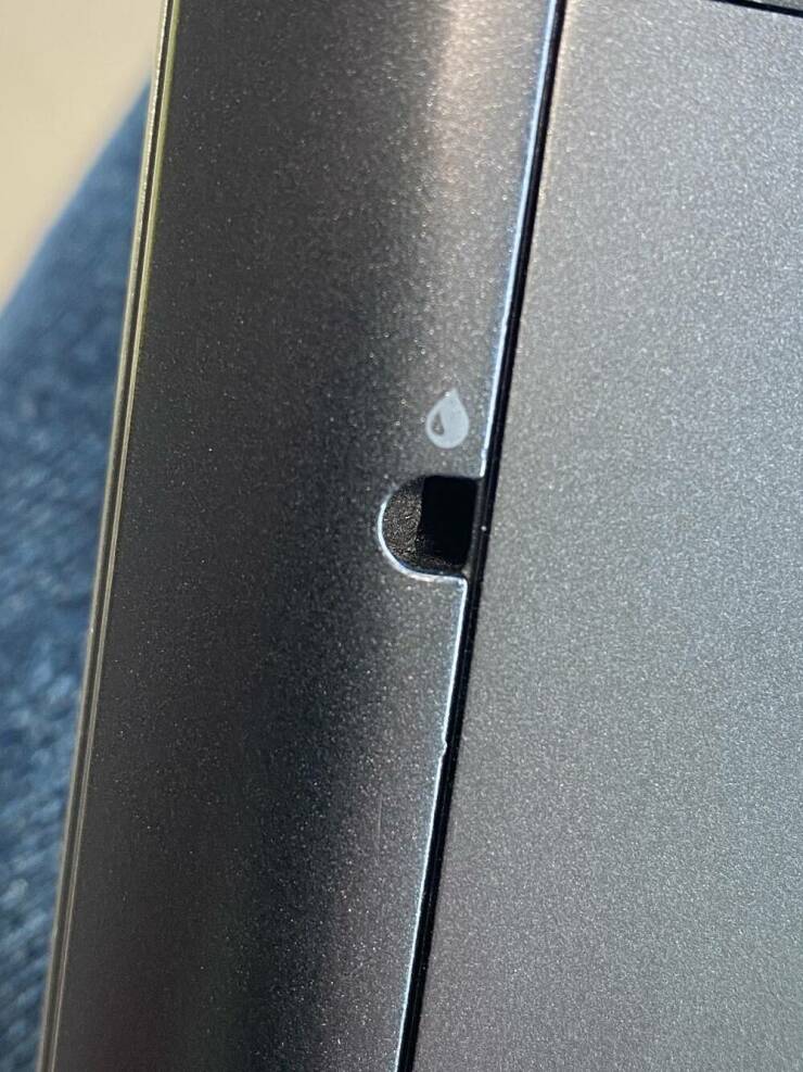 “My old Dell laptop has a drain hole on the bottom.”