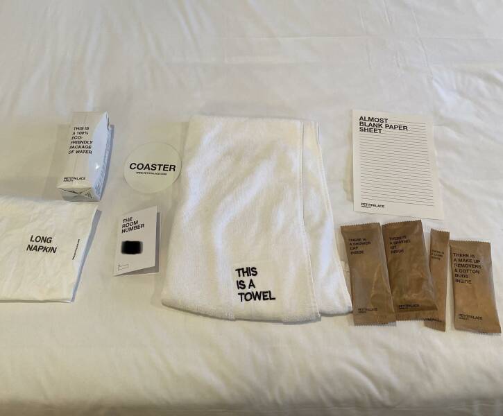 "There is a hotel in Madrid that labels room items by their name."