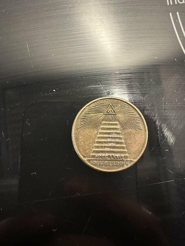 "This old coin I found underneath the floor boards in my grandma’s house"