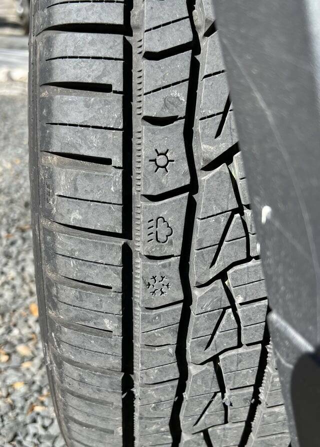 "My tires have the weather conditions that they’re rated for stamped into the tread"