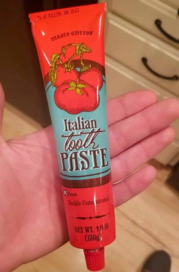 wtf pics - Rile Trader Giotto'S Italian woth Paste K Pareve Double Concentrated Net Wt. 1.6 0 130g