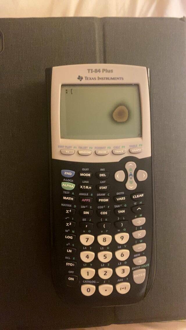 infuriating things - texas instruments ti 84 plus - Stay Plot Pt Volset 2 Format 3 Cale F4 Te Fs Yo Window Graph Zoom Trace Quit 2ND Mode ALock Link Alpha X,T,O,n Test A Math Matrix D Vi x 10 N Log Ti84 Plus Texas Instruments et s Ln Rcl X Sto Off On Angl