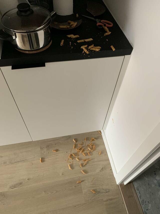 "Picked up a plate with pasta and broke in the air without any reason"