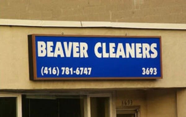 spicy memes - street sign - Beaver Cleaners 416 7816747 3691 3693