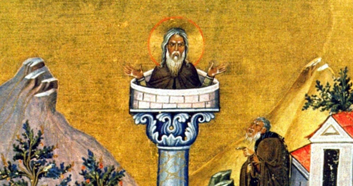 Simeon Stylites lived on top of columns for 37 years. Simeon did this as a form of asceticism because when he lived in a cave people kept making pilgrimages to him and asking him religious questions. Ultimately his column life drew in even bigger crowds who would climb ladders to talk to him.