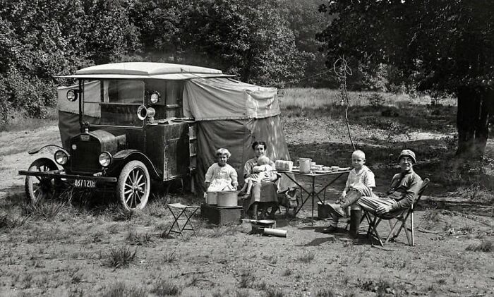 Roadside Camping (With A Great Auto-Tent), 1920