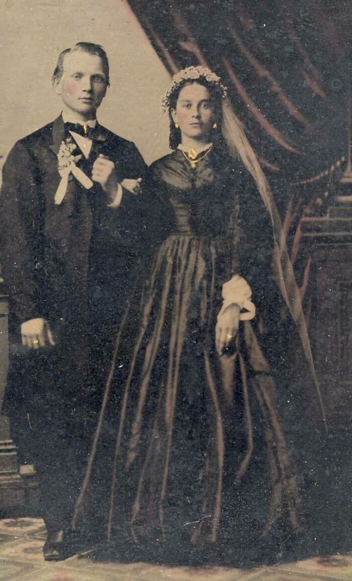 This Bride And Groom Were Photographed In The 1860s